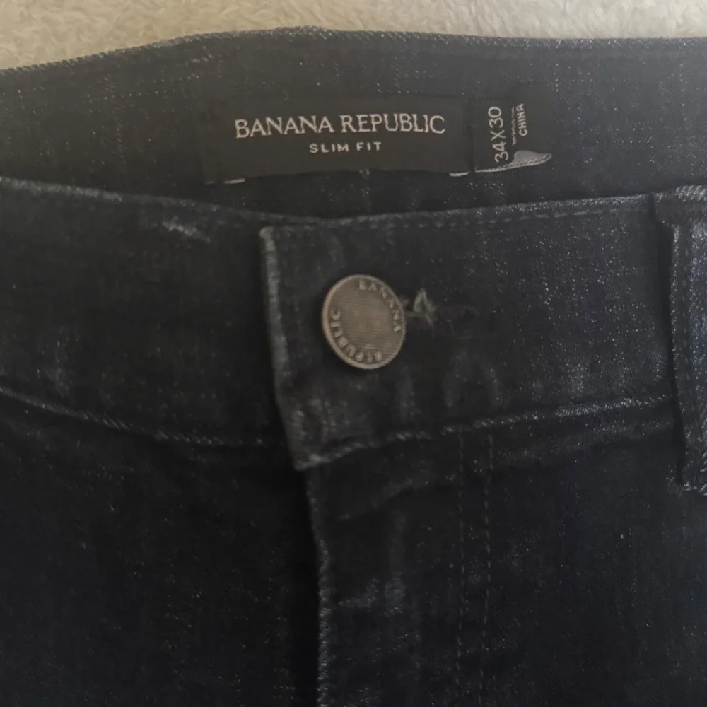 Banana Republic Slim Fit Dark Wash Blue Denim Jeans Mens 34 x 30 SU19